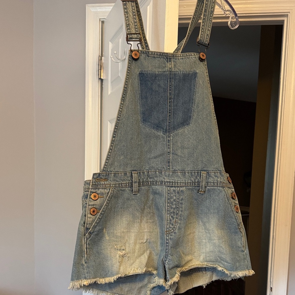 Forever 21 Blue Denim Overalls